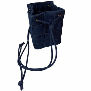 Bottega Veneta Small Cassette Bucket Bag in Intrecciato Denim