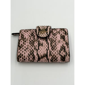 Coach Medium Corner Zip Wallet in snake-embossed leather