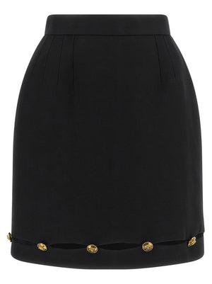 Versace Grain De Poudre Wool Skirt