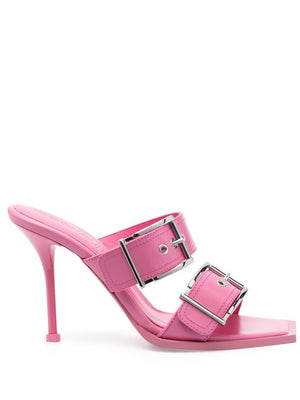 Alexander McQueen Alexander McQueen 100mm Buckle Leather Sandals