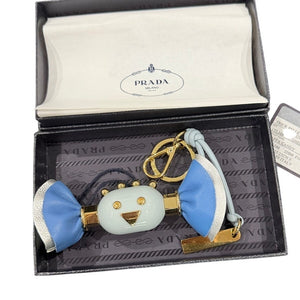 Prada Candy Plexiglas and Leather Key Ring Charm