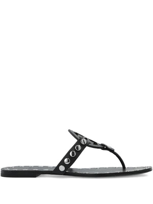 Tory Burch Studded Miller Patent flat sandals