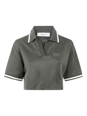 Golden Goose Cotton cropped polo shirt