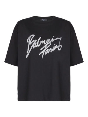 Balmain Balmain Boxy T-shirt with Brush print