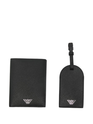 Emporio Armani Emporio Armani Asv Gift Box With Regenerated Saffiano Passport Holder And Tag