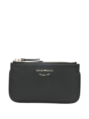 Emporio Armani Myea Deer-Print Card Holder With Zip