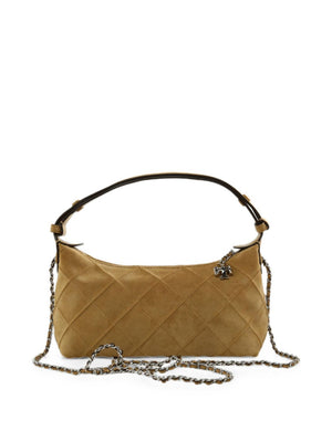Tory Burch Fleming Quilted Suede Bag