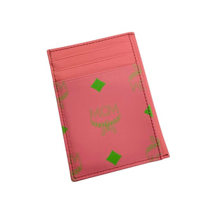 MCM Visetos Monogram Card Holder – Pink & Green