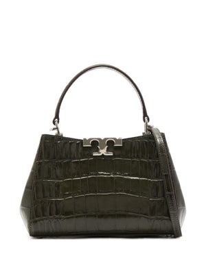 Tory Burch Eleanor Mini Croc-Embossed Leather Satchel
