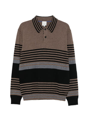 Paul Smith Striped Knit Polo Shirt
