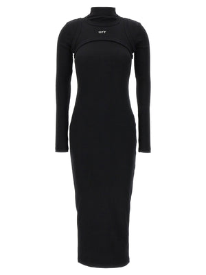 Off White Off Stamp Rib Dress