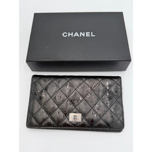 Chanel Reissue 2.55 Quilted Long Wallet (BLACK)