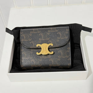 CELINE Small Flap Wallet in Triomphe Canvas