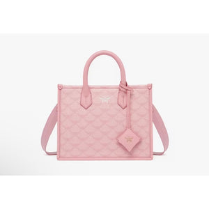 MCM Himmel Lauretos Small Tote Silver Pink Limited 50th Anniversary