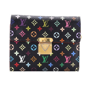 Louis Vuitton Black Monogram Multicolor Koala Wallet