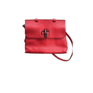 Gucci Bamboo Red Daily Flap Bag