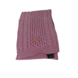 Prada cable-knit scarf Pink