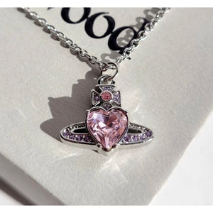 Vivienne Westwood ARIELLA necklace silver pink