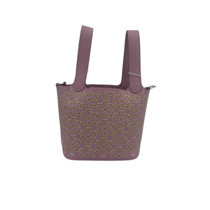 Hermes Micro Picotin Lock – Limited Edition Mauve Sylvestre with Gold Floral Embroidery