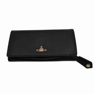 Vivienne Westwood Saffiano Leather Flap Long Wallet