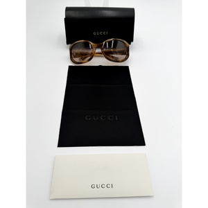 Gucci Oversized Oval Tortoiseshell Sunglasses