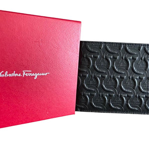 Ferragamo Gancini Embossed Leather Wallet
