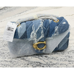 Coach Tabby Shoulder Bag 26 with Repurposed Denim Patchwork Quilting