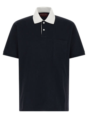 Gucci Gucci Contrast Collar Polo Shirt