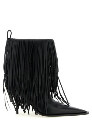 Balenciaga Avenue Fringe Ankle Boots