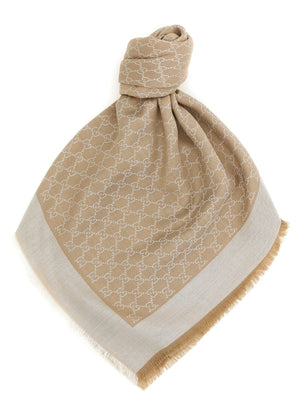 Gucci Gucci Wool And Silk Shawl Gg
