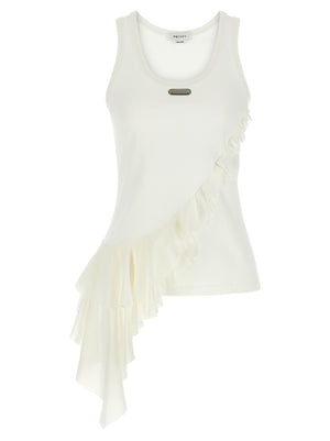 Alexander McQueen Alexander McQueen Silk Ruffle Tank Top