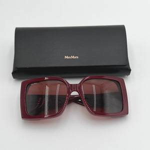 Max Mara MM0131 Hinge Sunglasses in burgundy/red acetate