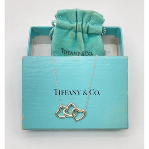 Tiffany & Co. Triple Open Heart Pendant Necklace