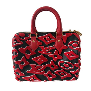 HM Pymt Plan #5 - Louis Vuitton x Urs Fischer Limited Edition Black & Red Speedy 25