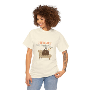 Hermes Emotional Support Bag Tee, Funny T-Shirt, Gift for Handbag Lovers, Casual Style, Unisex Cotton Shirt