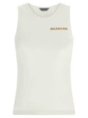 Balenciaga Logo Embroidery Tank Top