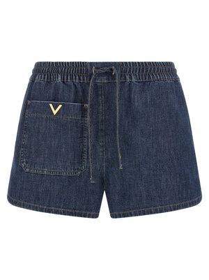 Valentino Garavani Chambray Denim Shorts