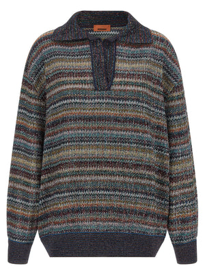 Missoni Lamé Yarn Polo Shirt