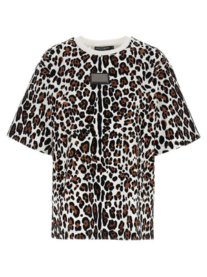 Dolce & Gabbana Dolce & Gabbana Animal Print Logo Plaque T-shirt