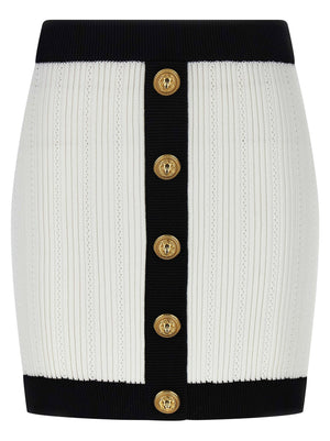 Balmain Two-tone Miniskirt