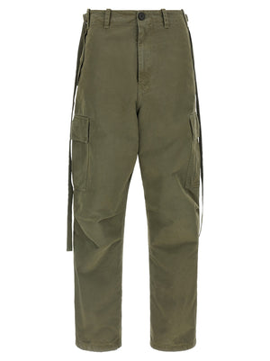 Fendi Double Stitch Embroidery Pants