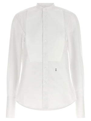 Fendi Poplin Shirt With Plastron Piqué