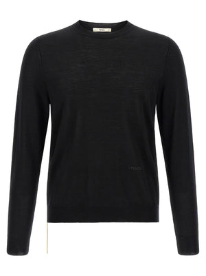 Fendi Yellow Stitching Sweater With Visible Thread