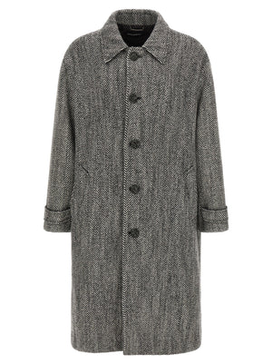 Dolce & Gabbana Chevron Wool Coat