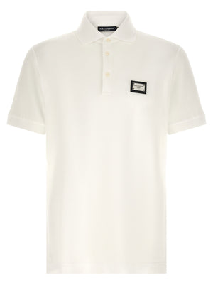 Dolce & Gabbana Dolce & Gabbana Logo Plate Polo Shirt