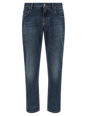 Dolce & Gabbana Logo Embroidery Jeans