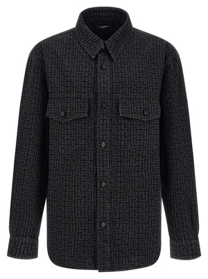 Balmain Monogram Pattern Overshirt