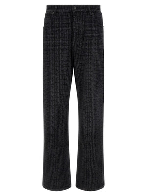 Balmain Monogram Pattern Jeans