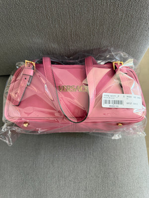 Versace Pink Leather East West Shoulder bag