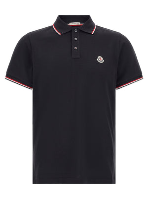Moncler Moncler Tricolor Trim Polo Shirt